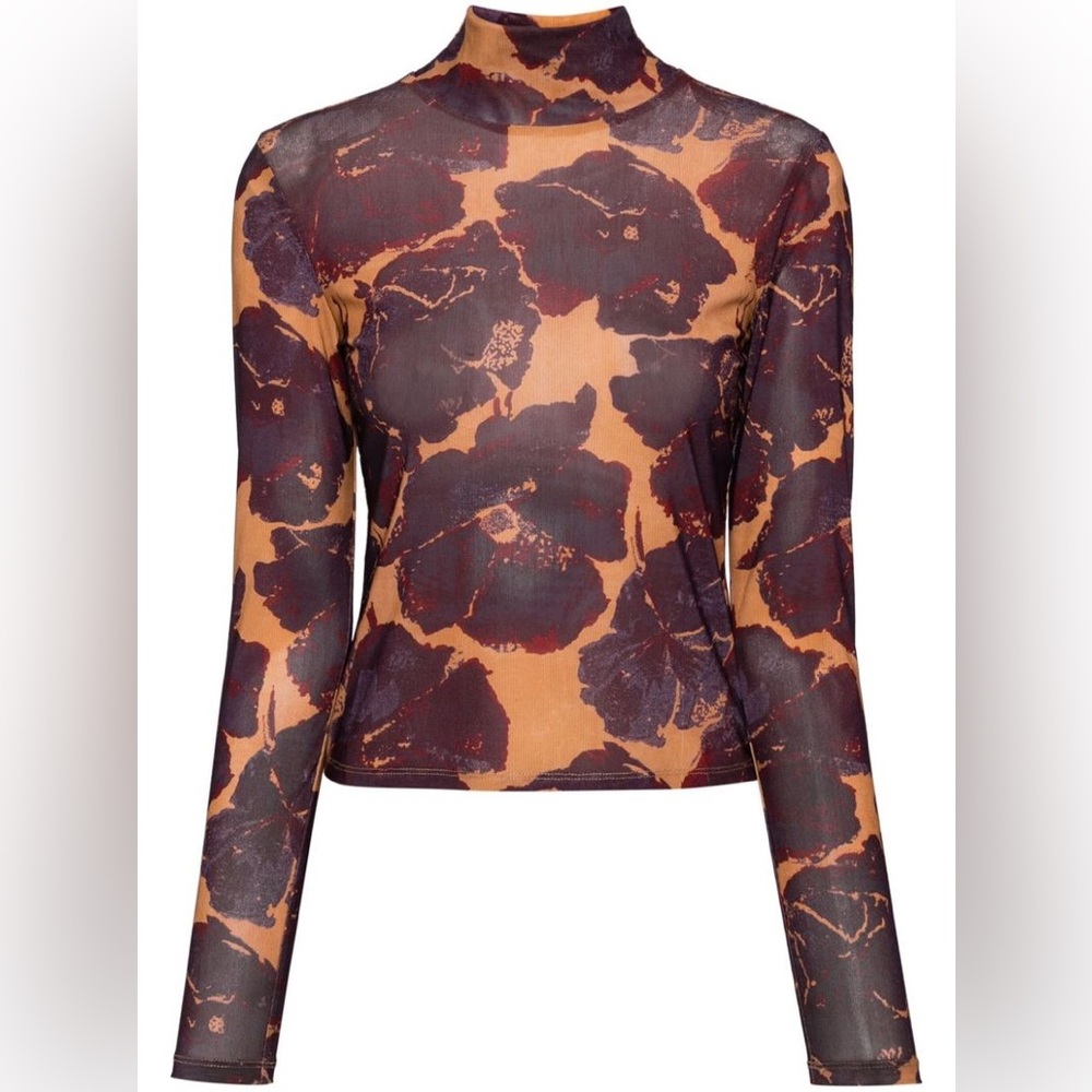 STAUD Helvin Mock Neck Top